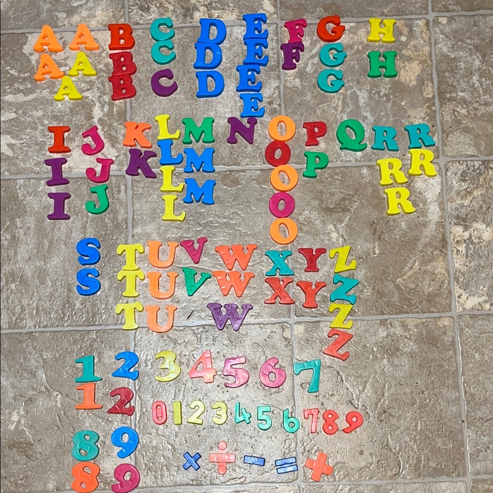 Colorful Magnetic Alphabet and Number Set